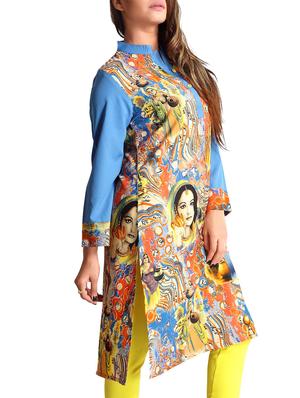 multi color crepe straight kurta - 12327410 - Standard Image - 2
