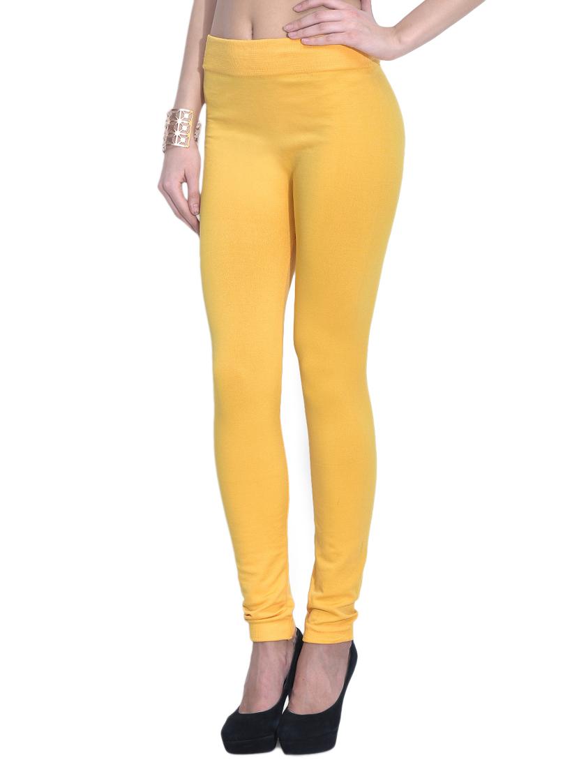 yellow cotton leggings - 12328182 - Zoom Image - 2