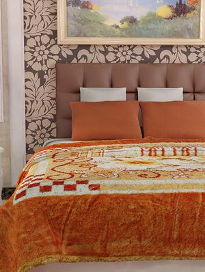 home candy double bed floral print cozy mink blanket - 12328545 - Standard Image - 2