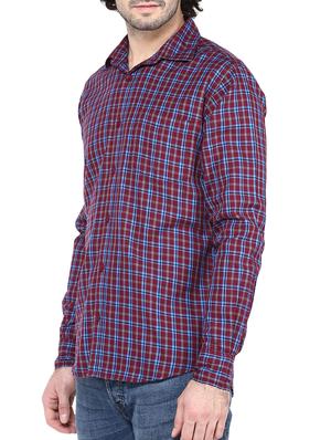 red cotton casual shirt - 12330020 - Standard Image - 2