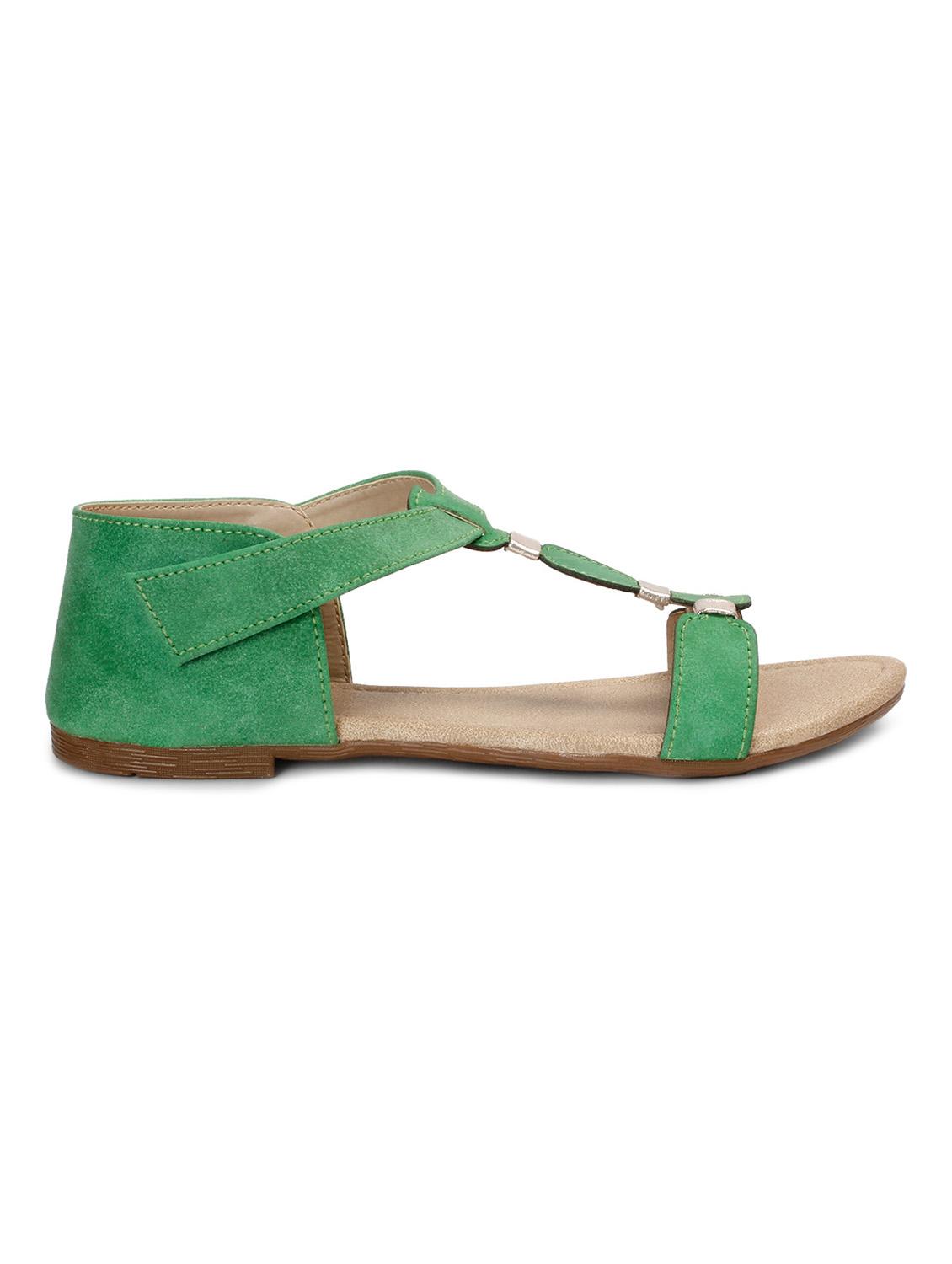 green leatherette sandal - 12331668 - Zoom Image - 2