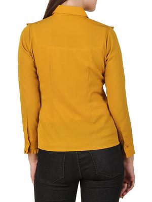 mustard yellow polyester shirt - 12332165 - Standard Image - 3