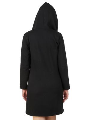 hooded neck solid coat - 12332192 - Standard Image - 3