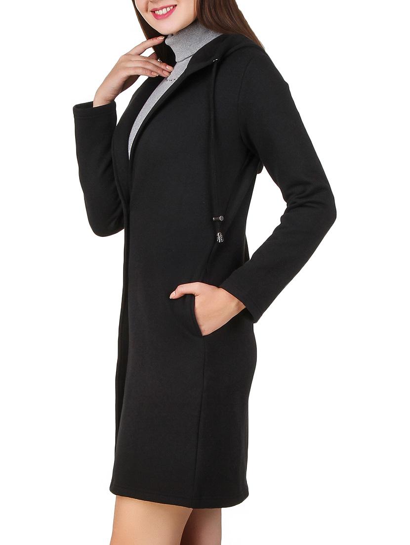 hooded neck solid coat - 12332192 - Zoom Image - 2