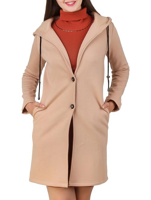 long sleeved hooded trench coat - 12332194 - Standard Image - 1
