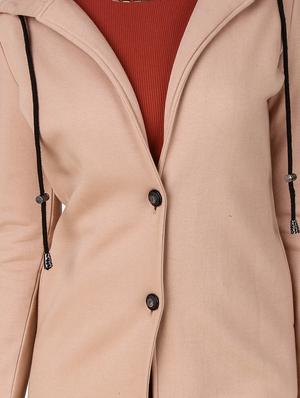 long sleeved hooded trench coat - 12332194 - Standard Image - 3