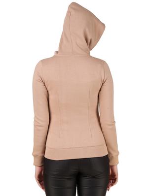 beige fleece zipper jacket - 12332198 - Standard Image - 4