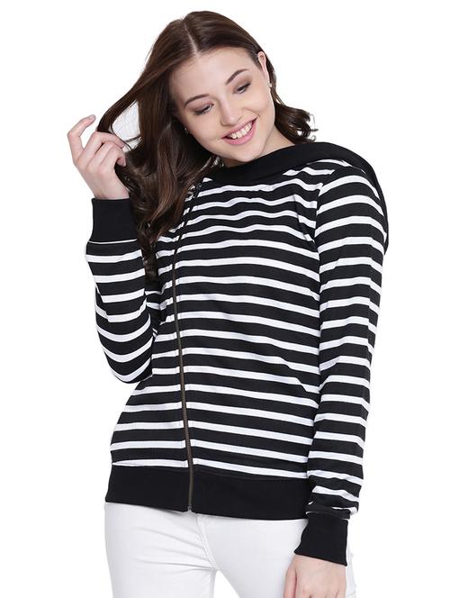 black fleece hooded sweatshirt - 12332200 - Very Small Image - 1