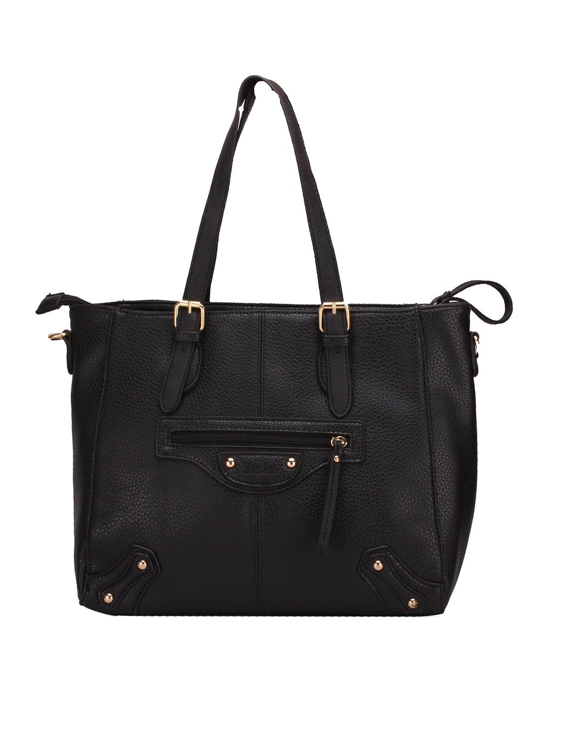 black leatherette handbag - 12333743 - Zoom Image - 1