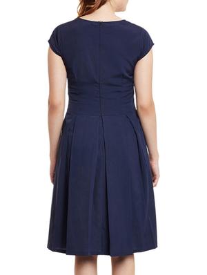 square pleated a-line dress - 12336000 - Standard Image - 3