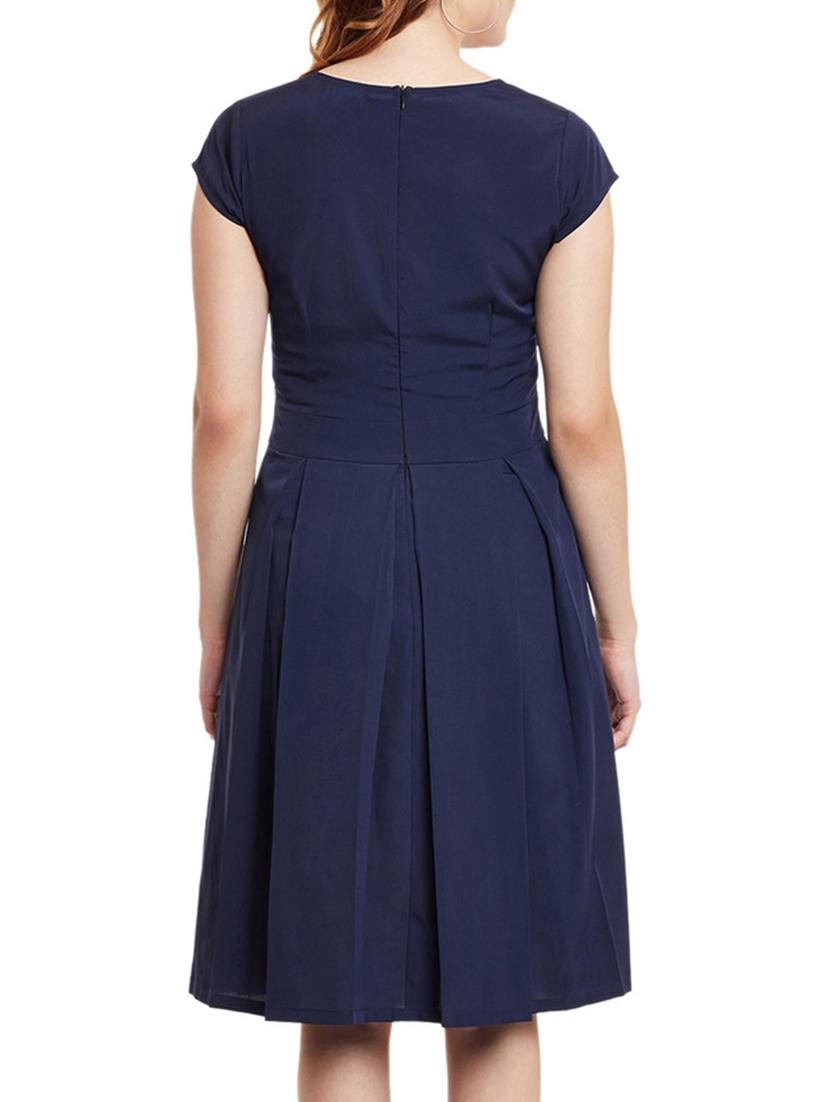 square pleated a-line dress - 12336000 - Zoom Image - 3