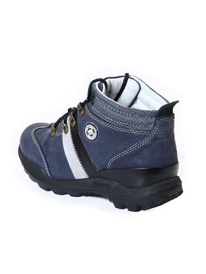 blue leather lace up boots - 12336497 - Standard Image - 3