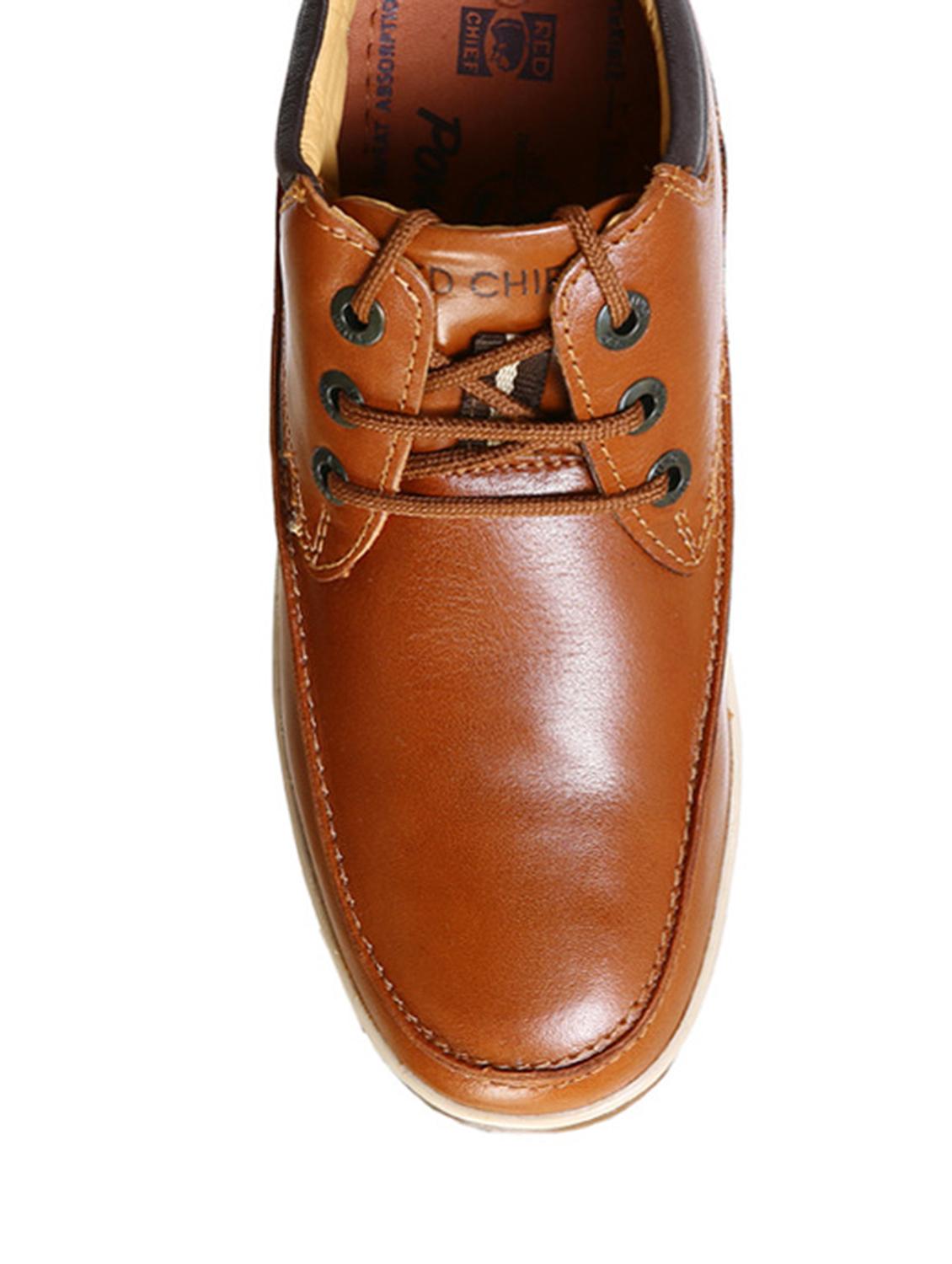 tan leather lace up shoes - 12336522 - Zoom Image - 4