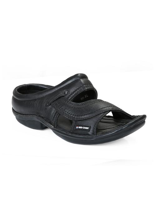 red chief black casual sandals - 12337640 - Standard Image - 1