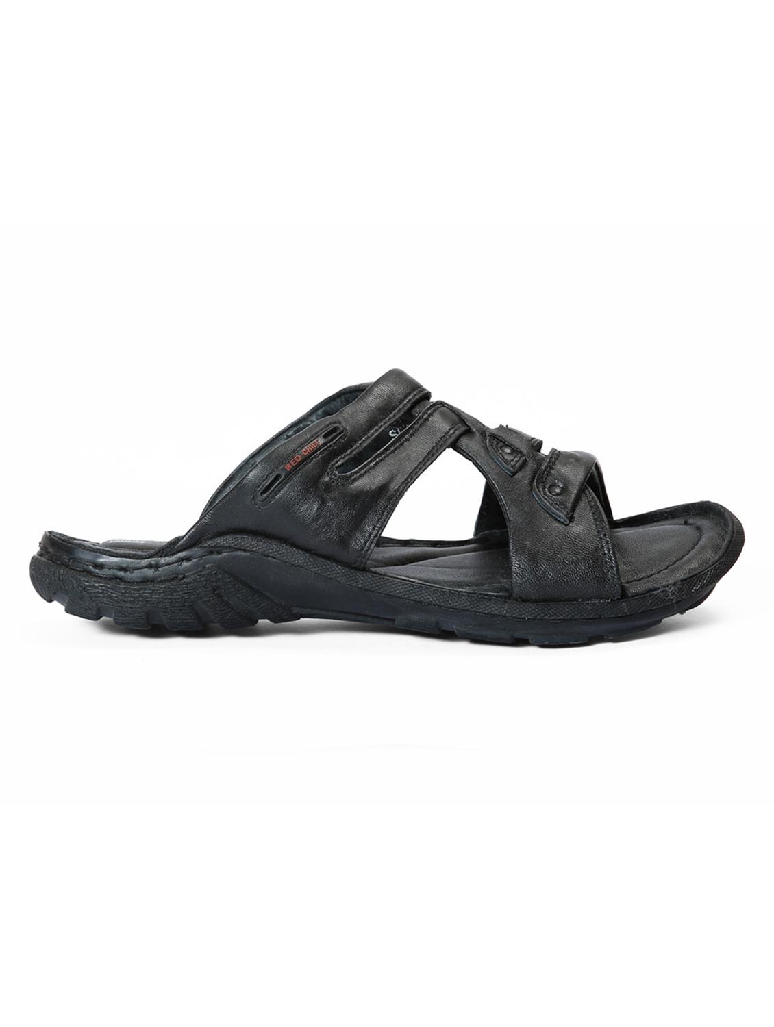 black leather slip on slippers - 12337648 - Zoom Image - 2