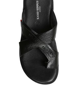 red chief black casual slippers - 12337685 - Standard Image - 4