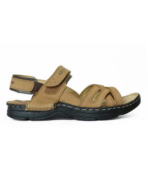 brown leather back strap floaters - 12337947 - Standard Image - 2