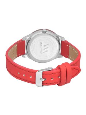 red analogue wrist watch - 12338007 - Standard Image - 3