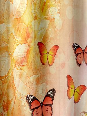 set of 2 butterfly with sun light printed kids window curtains - 12339180 - Standard Image - 2