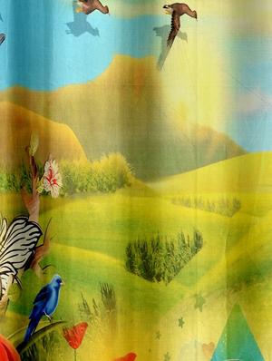 set of 2 rising sun and birds theme printed kids curtain - 12339194 - Standard Image - 2