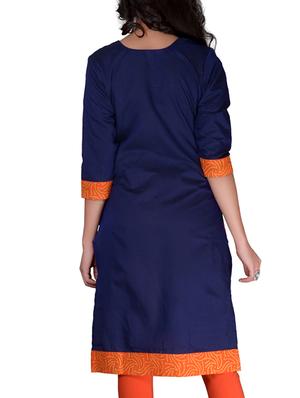 straight color block kurta - 12341972 - Standard Image - 3
