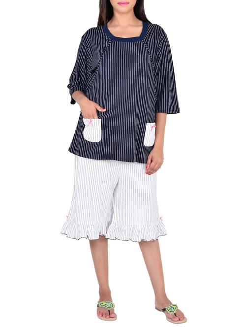 blue cotton capri set - 12342528 - Standard Image - 1