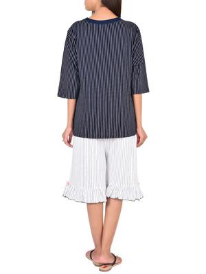 blue cotton capri set - 12342528 - Standard Image - 3