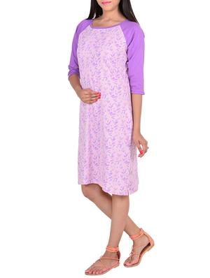 purple cotton nighty - 12342545 - Standard Image - 2