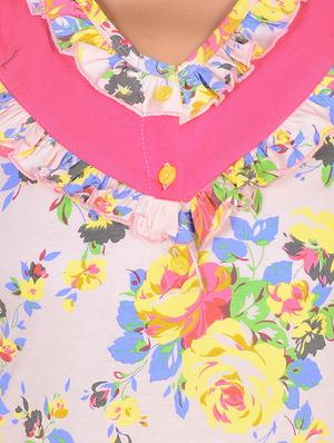 pink cotton nighty - 12342548 - Standard Image - 4