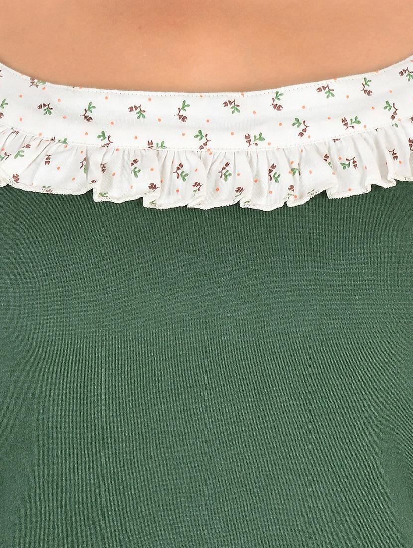 green cotton capri set - 12342632 - Zoom Image - 4