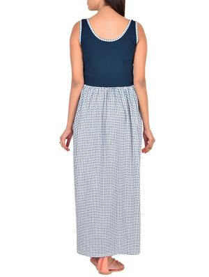blue cotton nighty - 12342635 - Standard Image - 3