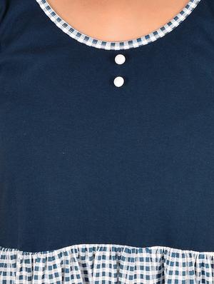 blue cotton nighty - 12342635 - Standard Image - 4