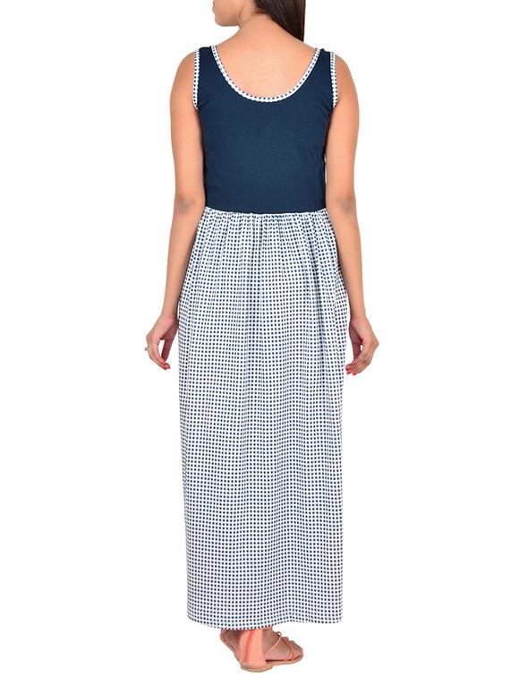 blue cotton nighty - 12342635 - Zoom Image - 3