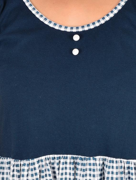blue cotton nighty - 12342635 - Zoom Image - 4