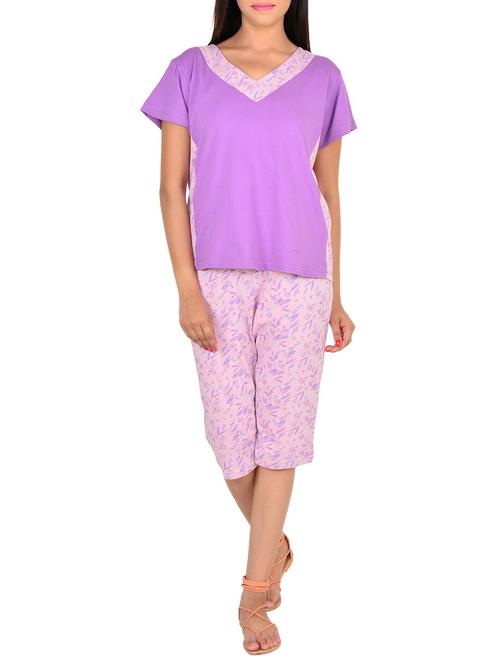 floral tee with capri set - 12342637 - Standard Image - 1