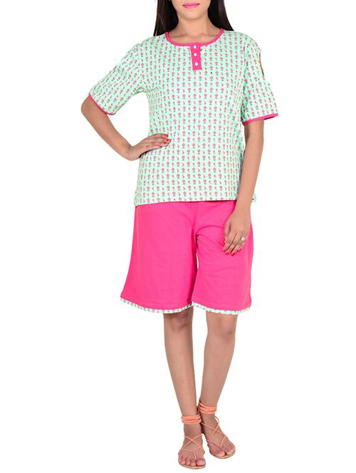 floral t-shirt with shorts set - 12342642 - Standard Image - 1