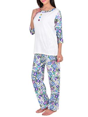 white cotton pyjama set - 12342644 - Standard Image - 2