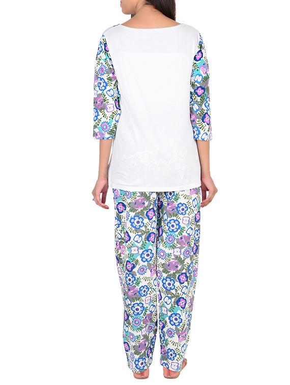 white cotton pyjama set - 12342644 - Zoom Image - 3