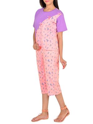 quirky top with capri nightwear set - 12342645 - Standard Image - 2