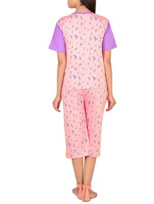 quirky top with capri nightwear set - 12342645 - Standard Image - 3