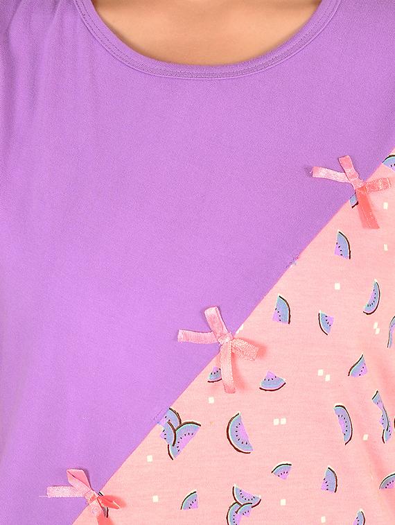 quirky top with capri nightwear set - 12342645 - Zoom Image - 4