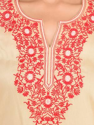 beige rayon nighty - 12344298 - Standard Image - 4