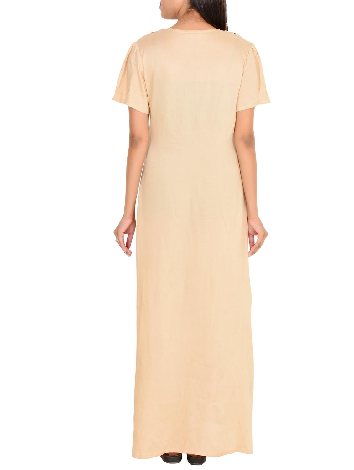 beige rayon nighty - 12344298 - Zoom Image - 3