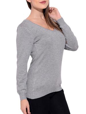 grey viscose pullover - 12346452 - Standard Image - 2
