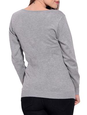 grey viscose pullover - 12346452 - Standard Image - 3