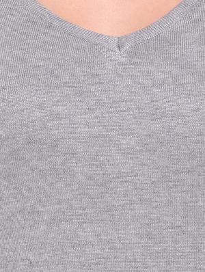 grey viscose pullover - 12346452 - Standard Image - 4