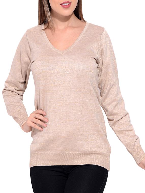 beige viscose pullover - 12346457 - Zoom Image - 1