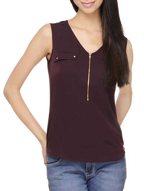 wine crepe regular top - 12348752 - Standard Image - 1