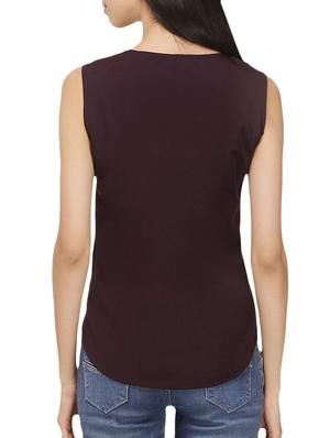 wine crepe regular top - 12348752 - Standard Image - 3