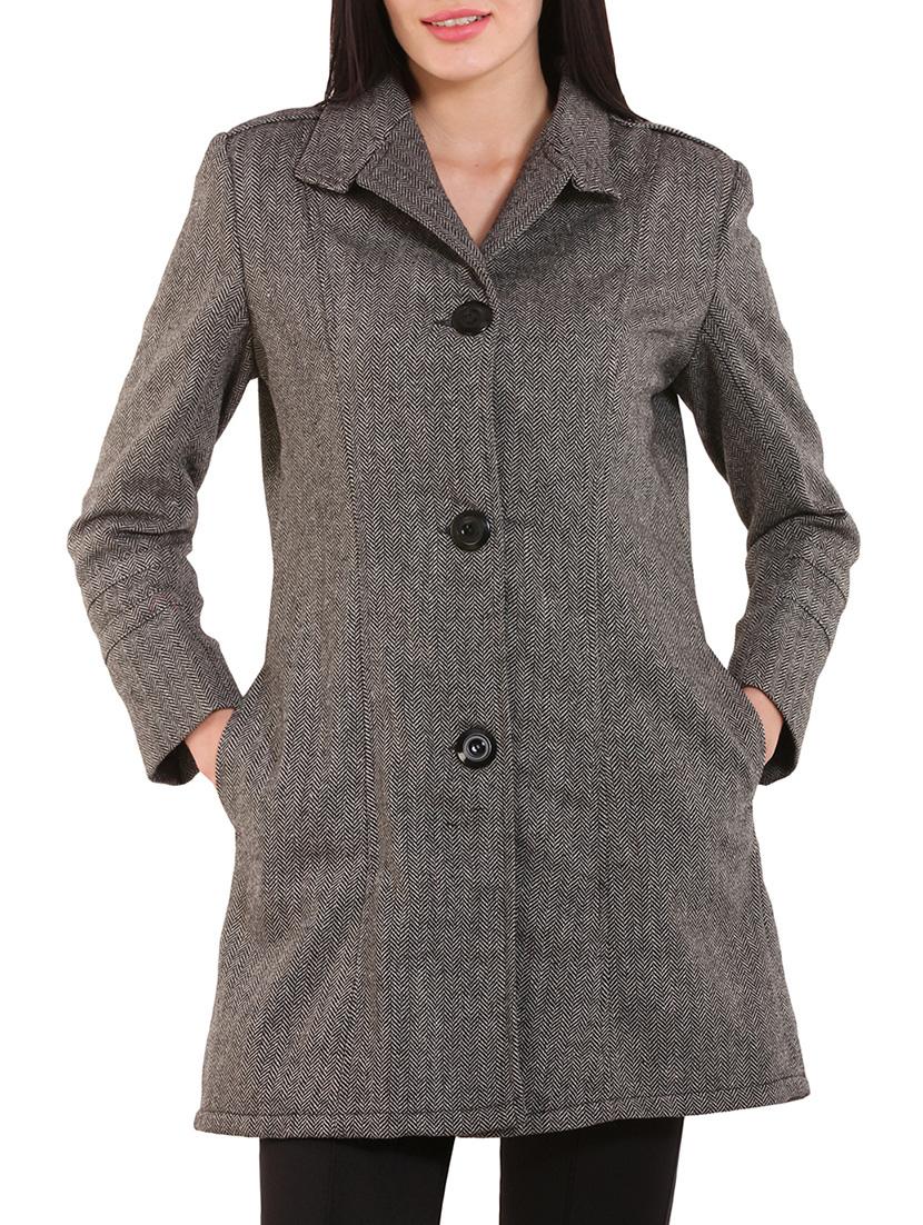 solid grey woollen coatigan - 12350382 - Zoom Image - 1